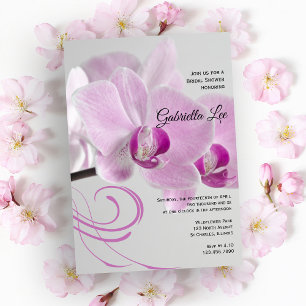 Rosa Orchid Elegance Bridal Dusche Einladung