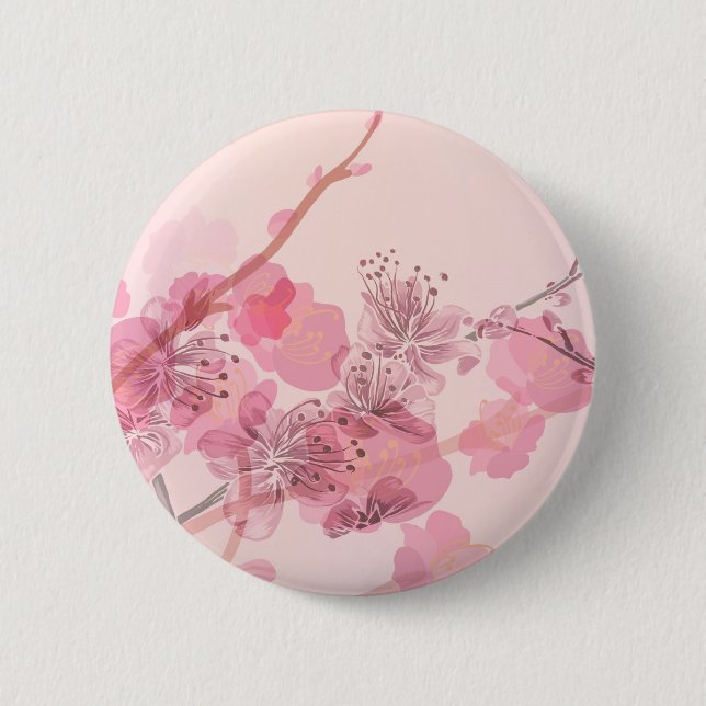 Rosa-Orchid-Hochzeit Button (Vorderseite)