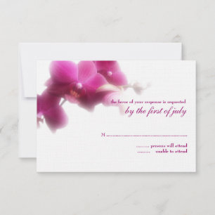 Rosa Orchid-Hochzeitskarte RSVP Karte