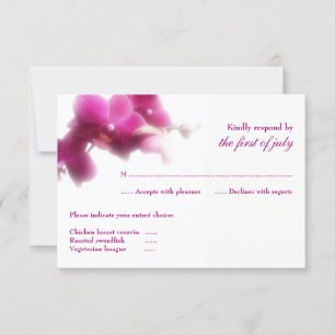 Rosa Orchid Wedding RSVP Card
