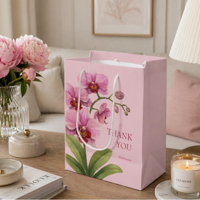 Rosa Orchidee Geschäft Dankeschön Geschenktüte (Von Creator hochgeladen)