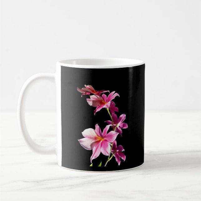 Rosa Orchidee Kaffeetasse (Links)