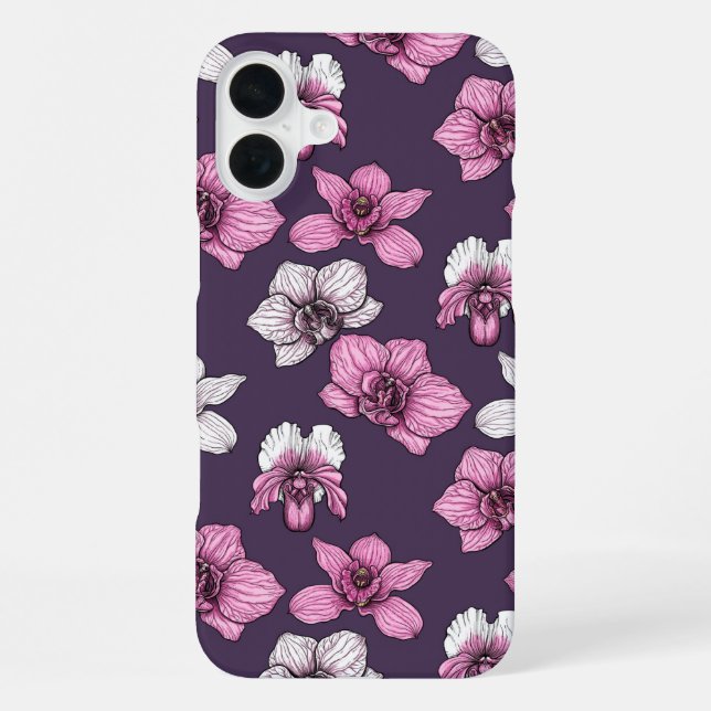 Rosa Orchideen-Blume iPhone 16 Plus Hülle (Rückseite)