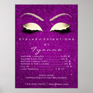 Rosa Orchideen-GoldMaskenbildner peitscht Poster