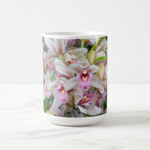 Rosa Orchideen Kaffeetasse