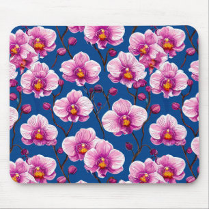 Rosa Orchideen-Muster Mousepad