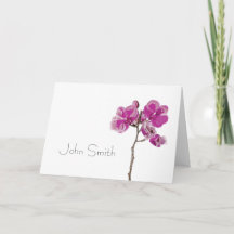 Rosa Orchideen-Namecard