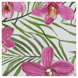 Rosa Orchideenmuster Stoff
