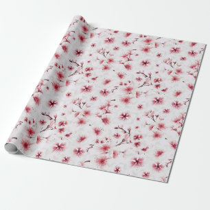 Rosa orientalische japanische Kirschblüte Geschenkpapier