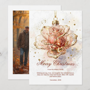 Rosa-Ornament aus rosa Gold Foto Weihnachten TMF26