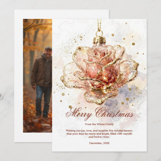 Rosa-Ornament aus rosa Gold Foto Weihnachten TMF26