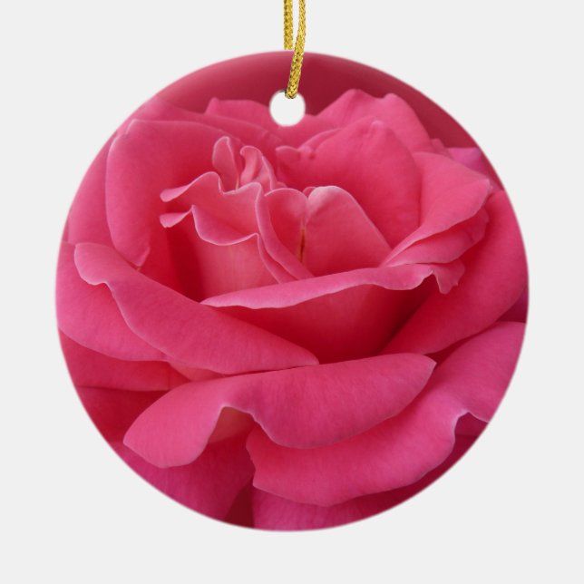 Rosa Ornament Personalisierte Rose Dekorationen (Vorne)