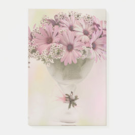 Rosa Osteospernum Post-it Klebezettel