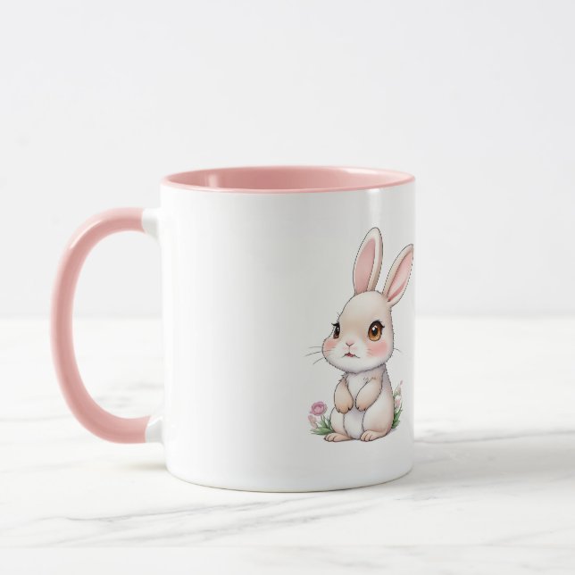 Rosa Osterhasen Tasse (Links)