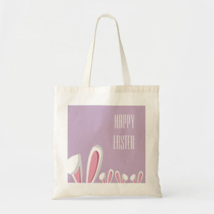 Rosa Ostersonnige Ohren auf Lila Ostern-Tasche Tragetasche