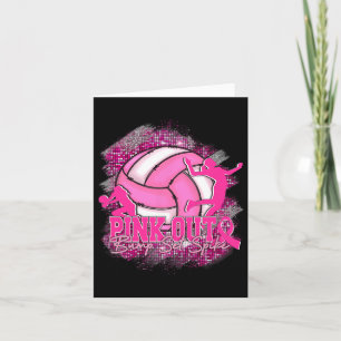 Rosa Out and Bump Set Spike Breast Cancer Awarenes Karte
