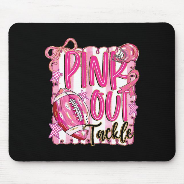 Rosa-out-Kampf Brustkrebs-Bewusstsein Band-Foo Mousepad (Vorne)