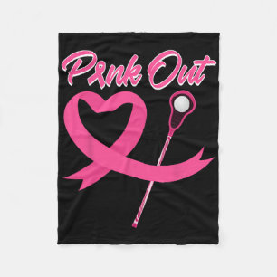 Rosa-out-Rosa Brustkrebs Schleife Herz mit Lakr Fleecedecke