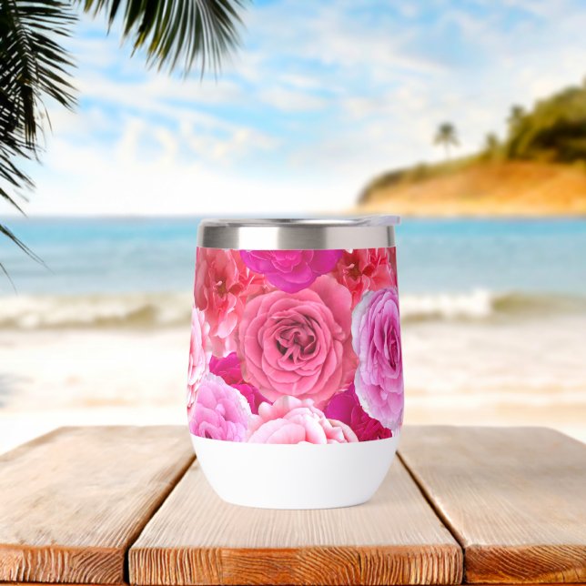 Rosa Oversifizierte Blume BlumenCollage (Strand)