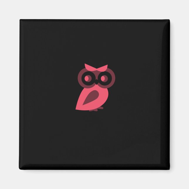 Rosa Owl Magnet (Vorne)