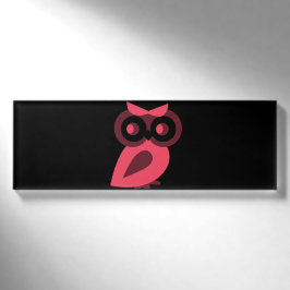 Rosa Owl Name Namenschild
