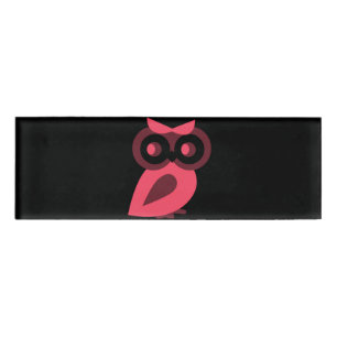 Rosa Owl Name Namenschild
