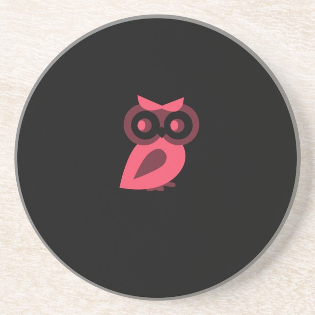 Rosa Owl Untersetzer (Vorne)