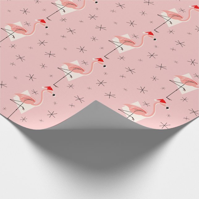 Rosa Packpapier Flamingo-Sankt (Ecke)