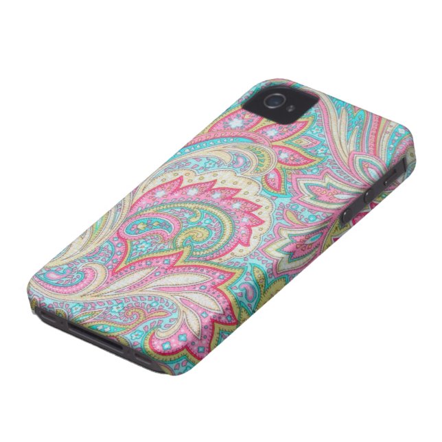Rosa Paisley-Case-Mate iPhone 4 Case-Mate iPhone Hülle (unten)