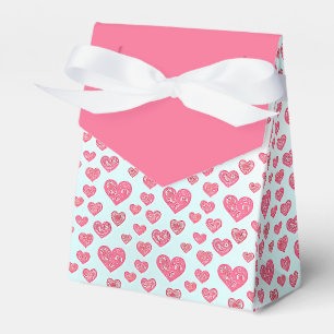 Rosa Paisley-Herzen Valentinstag Geschenkschachtel