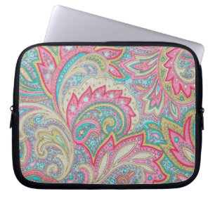 Rosa Paisley Laptopschutzhülle