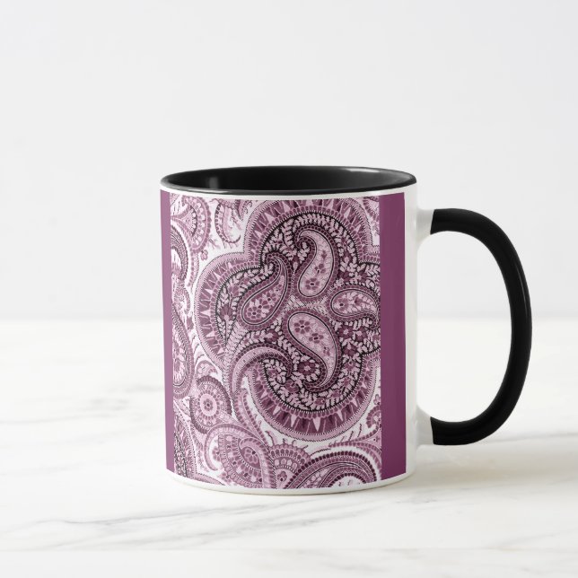 Rosa Paisley Tasse (Rechts)