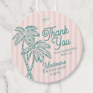 Rosa Palm Springs Pastell Strand Junggesellinnenab Geschenkanhänger