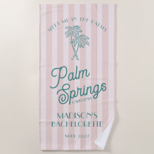 Rosa Palm Springs Pastell Strand Junggesellinnenab Strandtuch