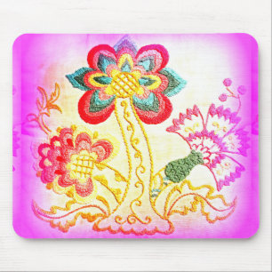 Rosa Palmenmousepad im Hippie-Stil Mousepad