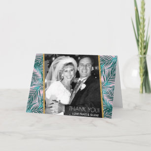 Rosa Palmwedel Dankeskarten 5x7 Dankeskarte