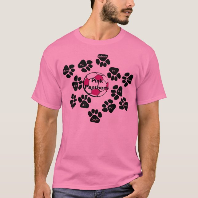 Rosa Panther-Fußball-Shirt T-Shirt (Vorderseite)