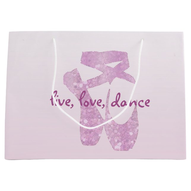 rosa Pantoffel Große Geschenktüte (Vorderseite)