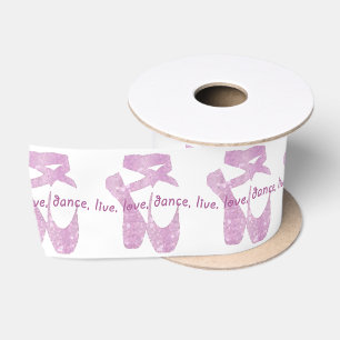 rosa Pantoffel Satinband