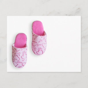 Rosa Pantoffeln Postkarte