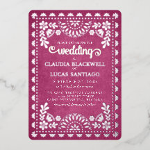 Rosa Papel-Picado-Hochzeit