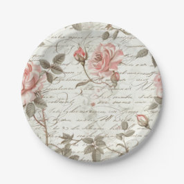 rosa Papierplatte Pappteller