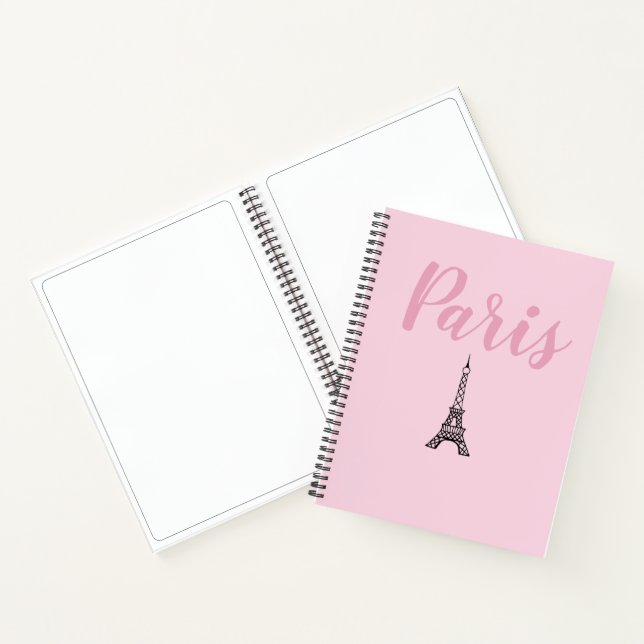 Rosa Paris Eiffelturm Kunstmuseum Notizbuch (Innenseite)