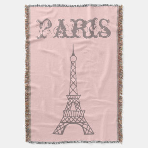 Rosa Paris Eiffelturm Schlafzimmerwohnung Blanket Decke