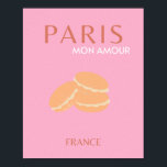 Rosa Paris Reisen Art Retro Art Preppy Art Deco Poster<br><div class="desc">Dieses Design ist ein Pariser Reisedesign mit Makaronen. Die pastellfarbenen Makaronen harmonieren perfekt mit dem rosa Hintergrund. Das Design ist perfekt für alle,  die Lieben zu reisen oder Träume von Paris zu träumen.</div>