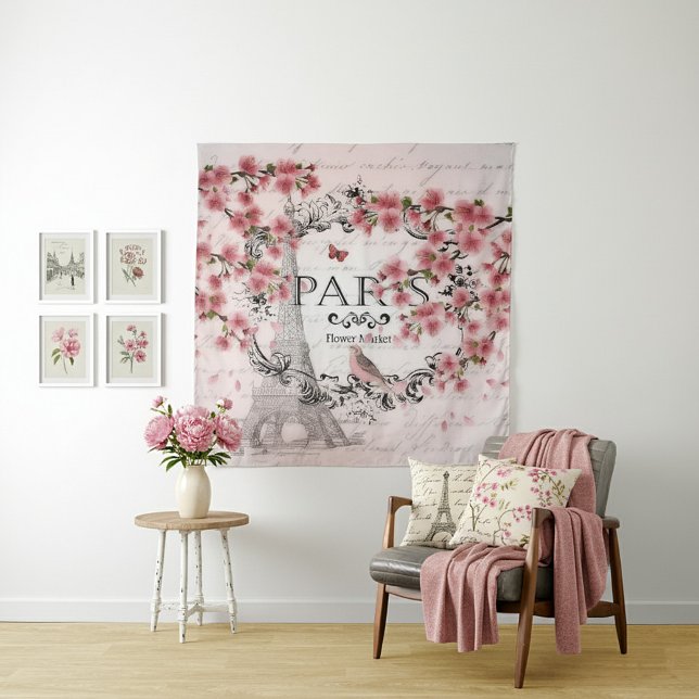 Rosa Pariser Blüten Wandteppich (Von Creator hochgeladen)