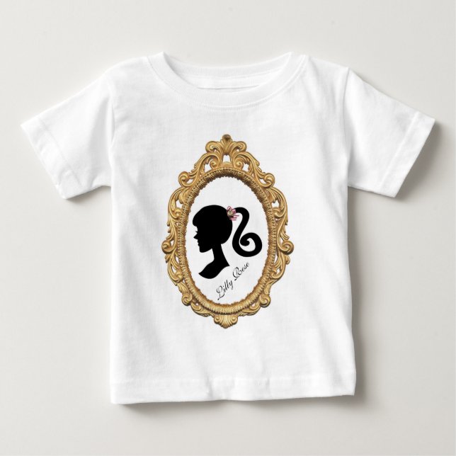 Rosa Pariser Silhouette Baby T-shirt (Vorderseite)