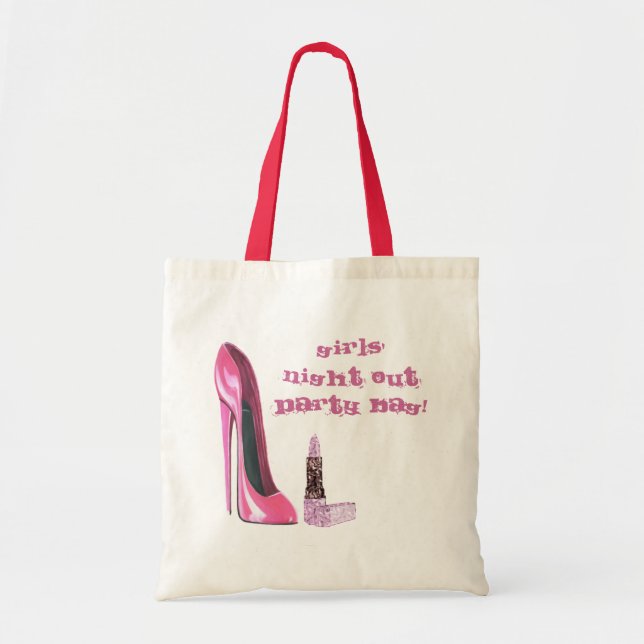 Rosa Party der Stilett-und Lippenstift-Mädchen Tragetasche (Vorne)