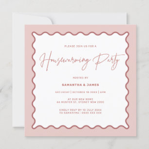 Rosa Party Einladung für Grenzhäuser