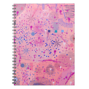 Rosa Party Maximalist Kunst Notizblock